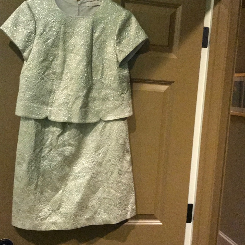 Tory burch gold tier dress size 6